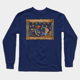 THE LION AND DRAGON Medieval Bestiary Long Sleeve T-Shirt